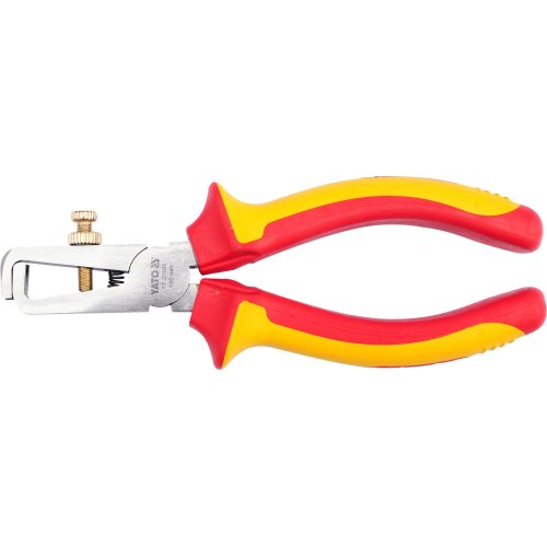 Insulated wire stripping pliers