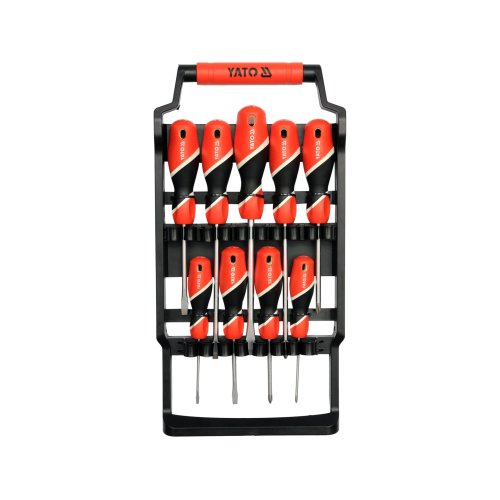 Screwdrivers, tri-colour grip