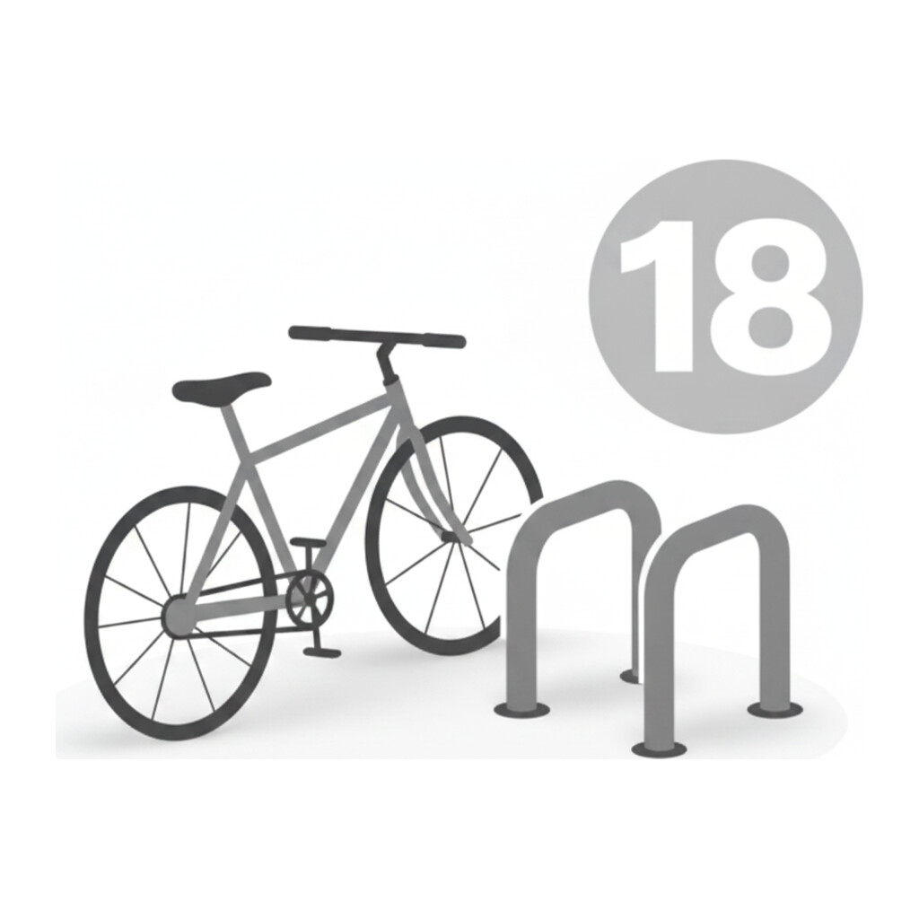 18 velosipēdu novietnes