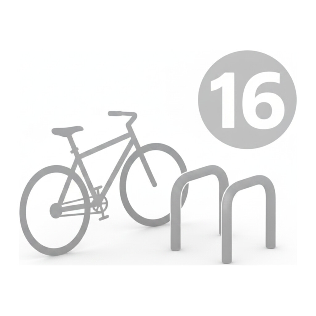 16 velosipēdu novietnes