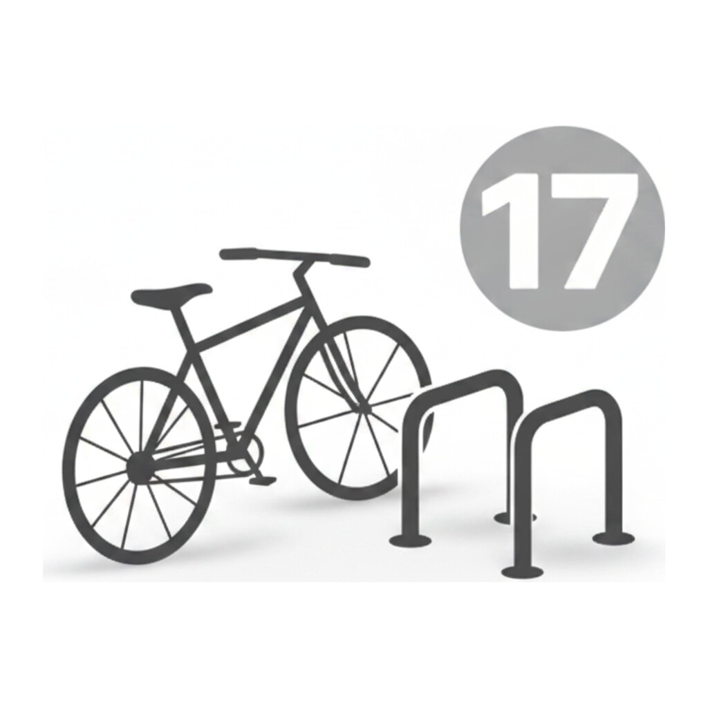 17 velosipēdu novietnes