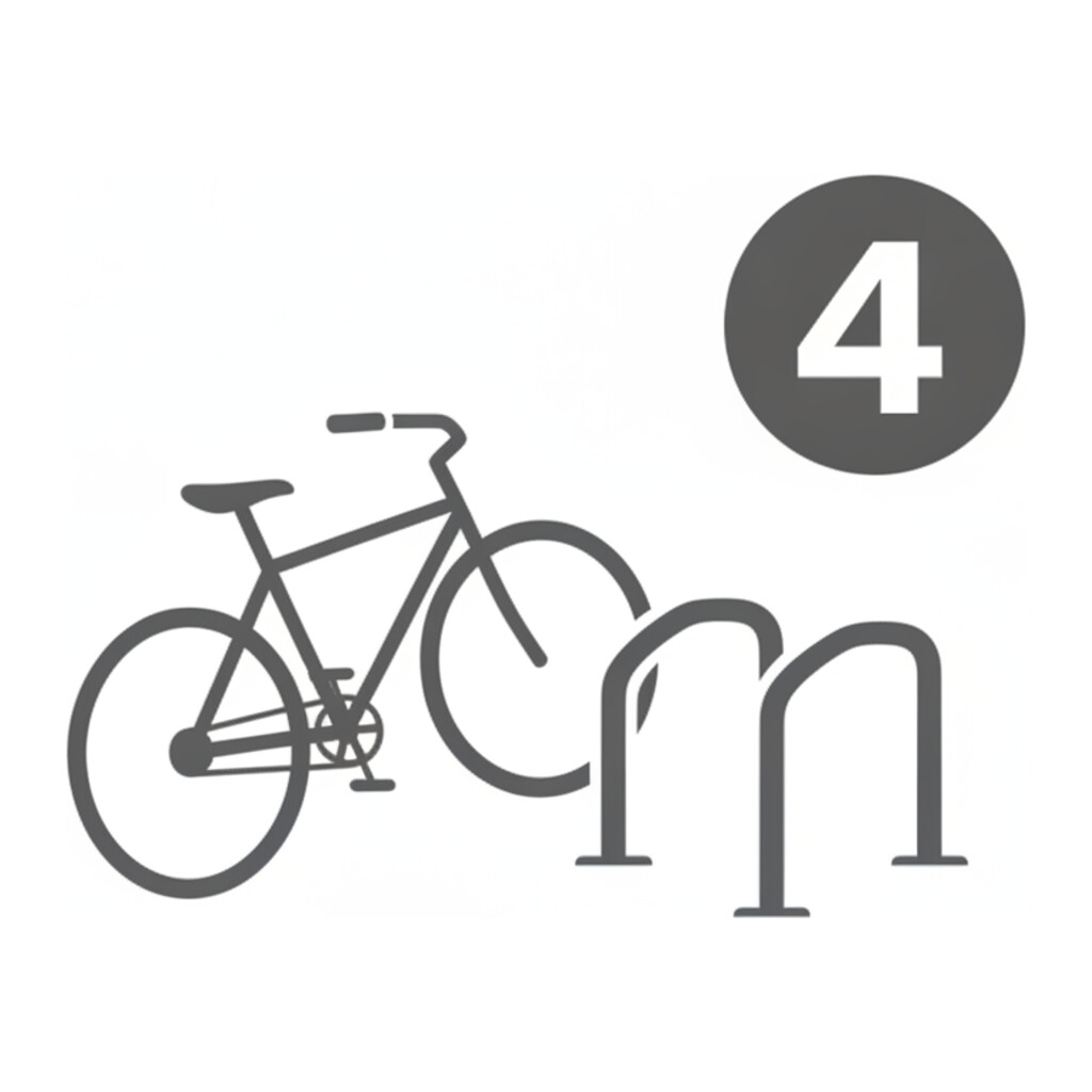 4 velosipēdu novietnes