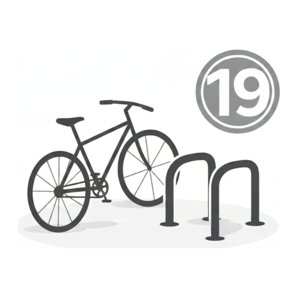 19 velosipēdu novietnes