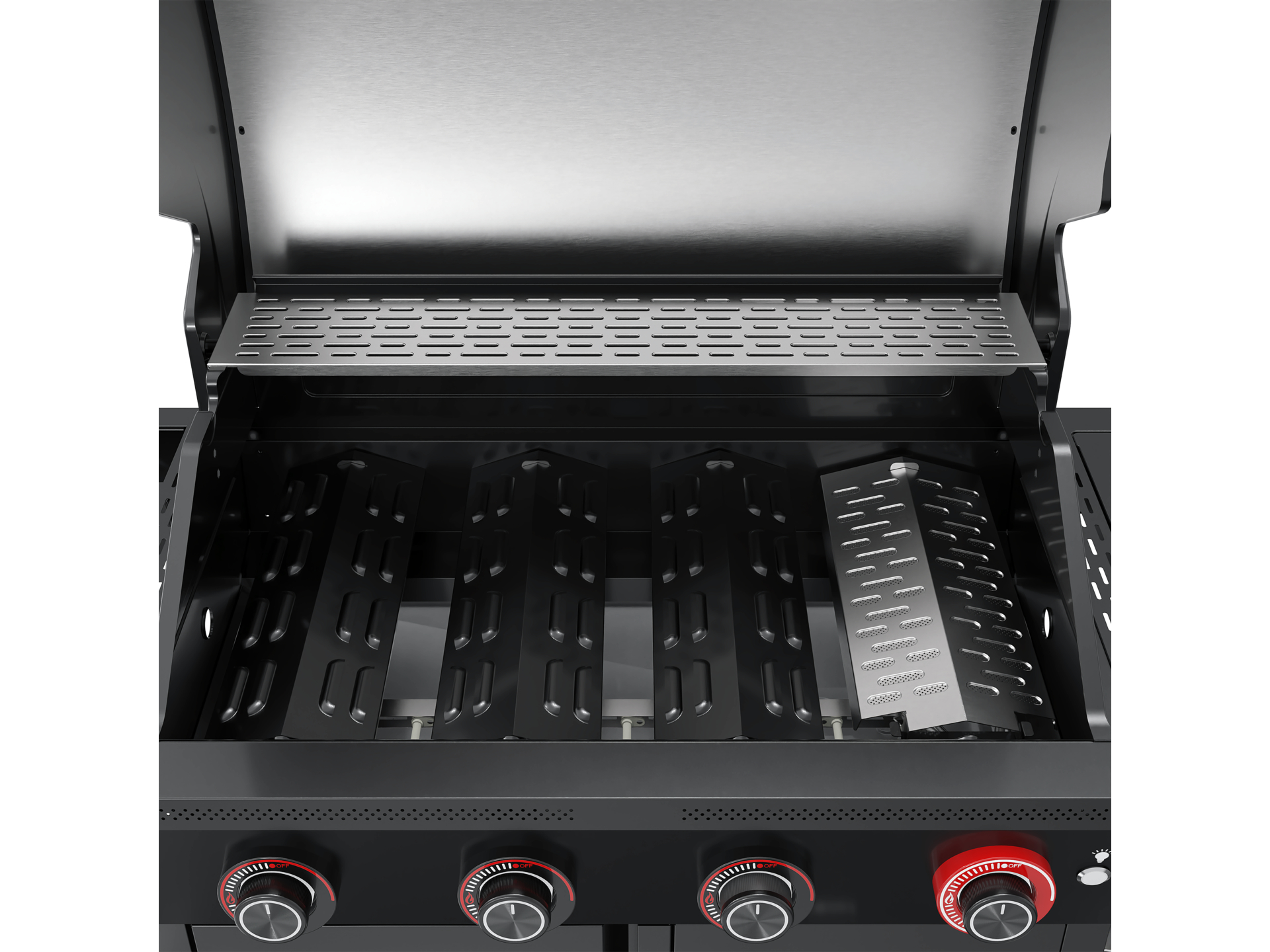 Gas grill with air fryer