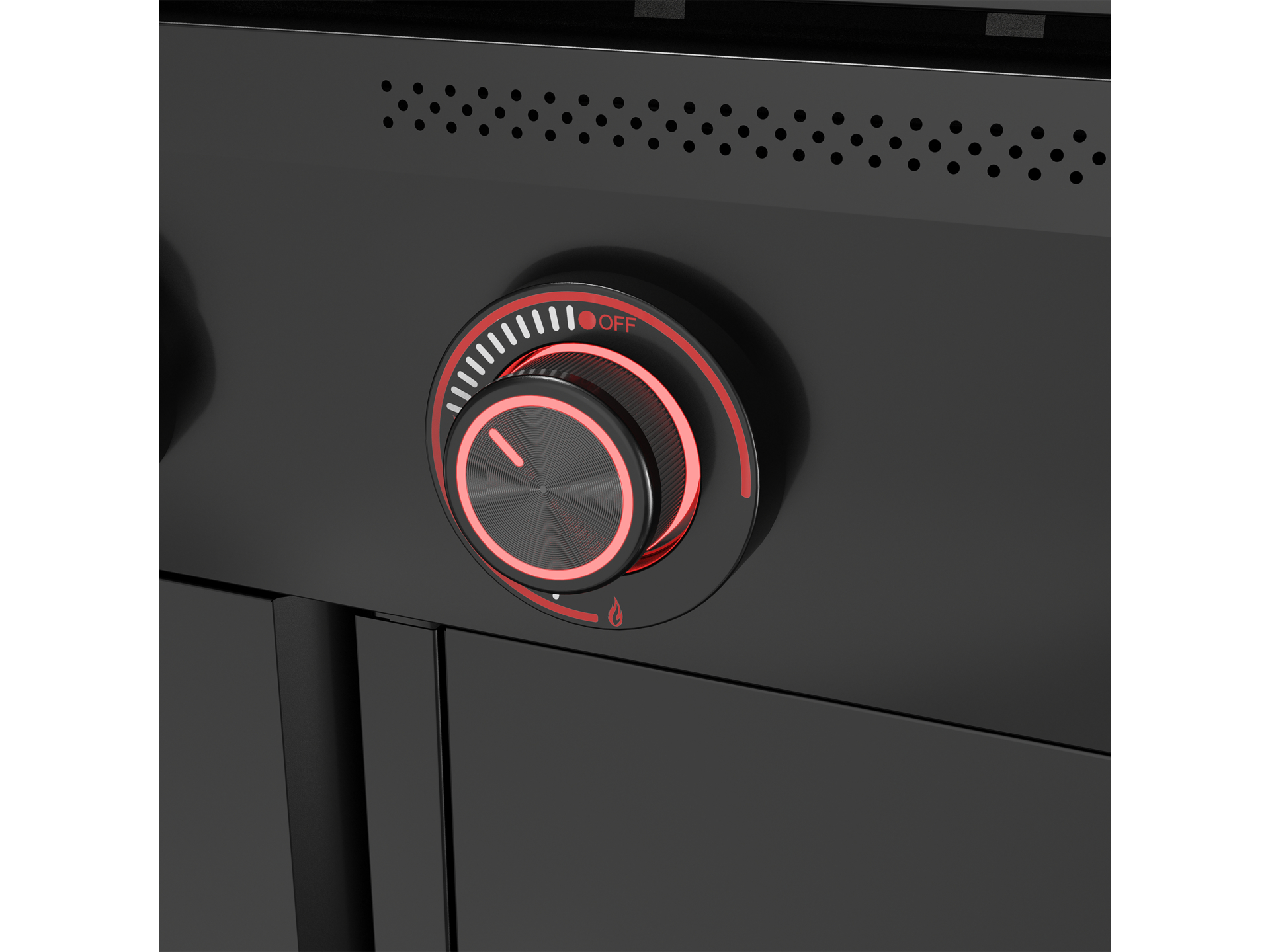 Gas grill with air fryer