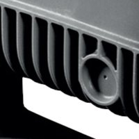 Plastmasas kaste bez vāka - 650 l - 3 sliedes