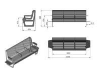 Koliber stacijas sols, 3-vietīgs USB/230V ligzdas modulis vieta bagāžai