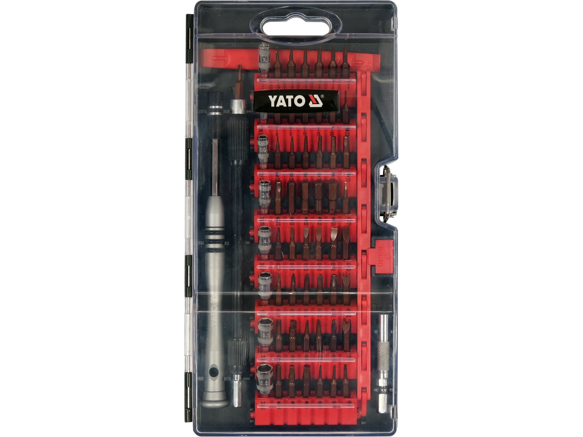 Precision screwdriver bit set with handle