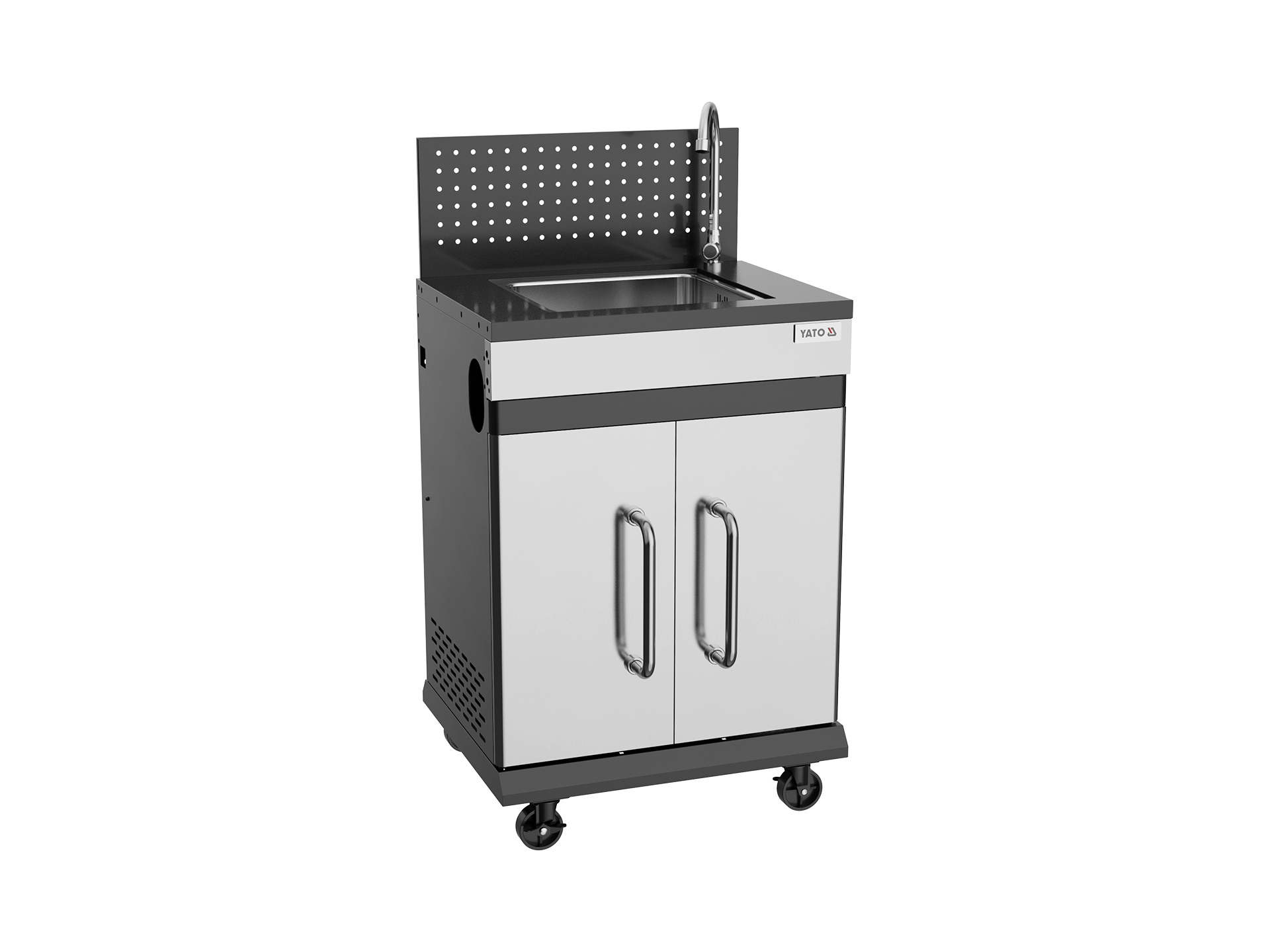 Modular cabinet with sink for gas grill
