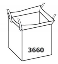 Bulk sacks atvērti no augšas.