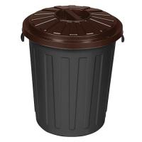 Plastmasas tvertne melna ar brūnu vāku - 24 l
