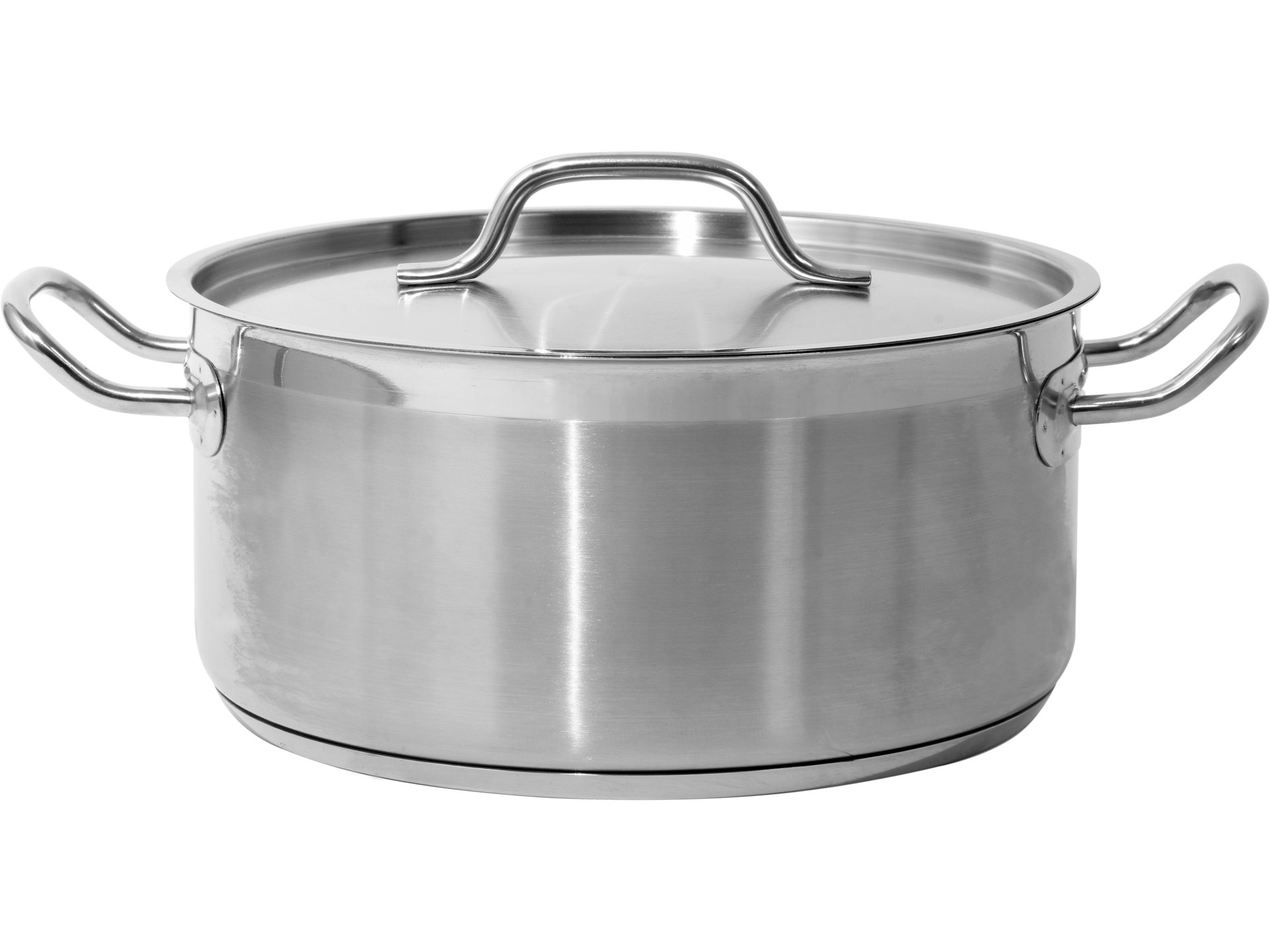 Low stockpot with lid