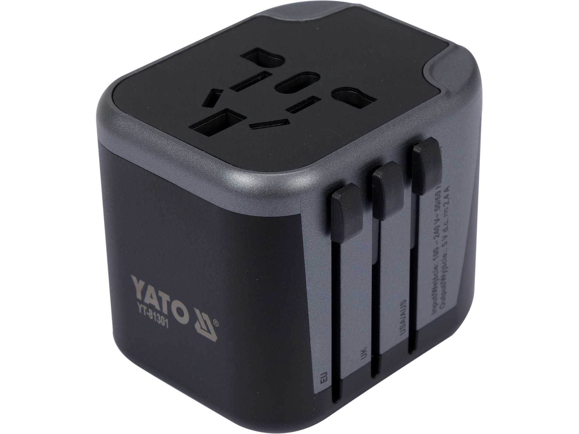Universālais ceļojuma adapteris ar USB