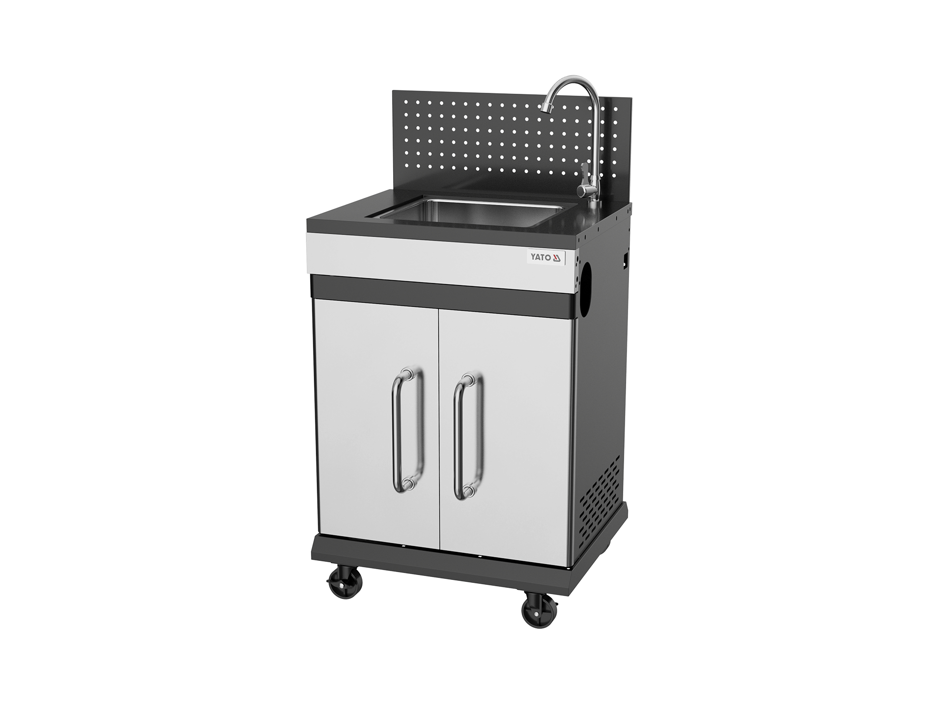 Modular cabinet with sink for gas grill