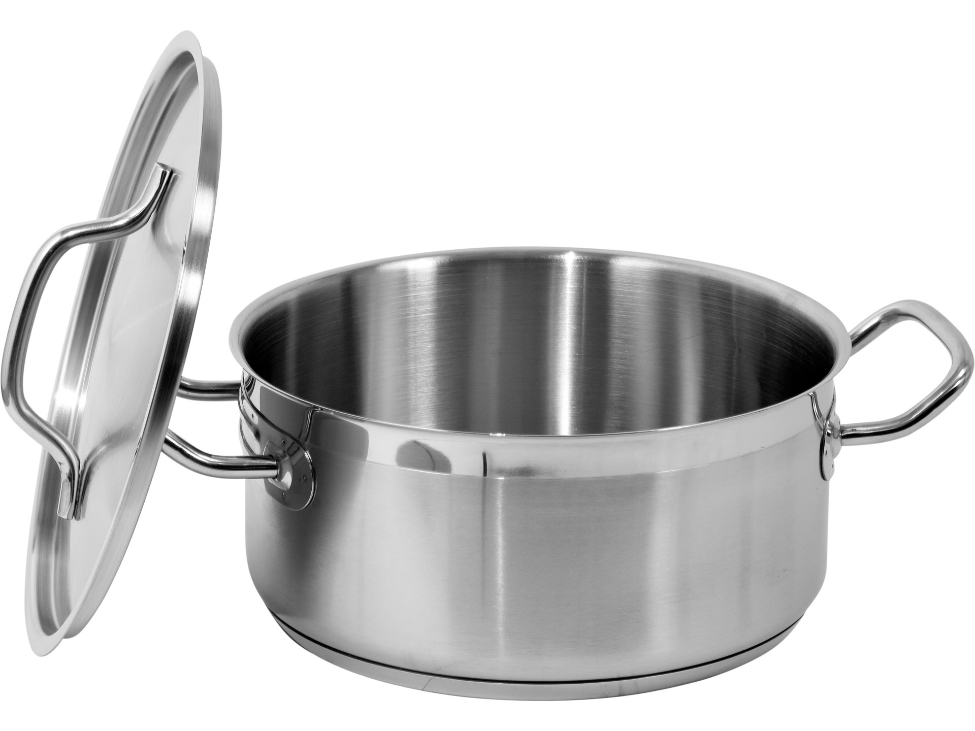 Low stockpot with lid