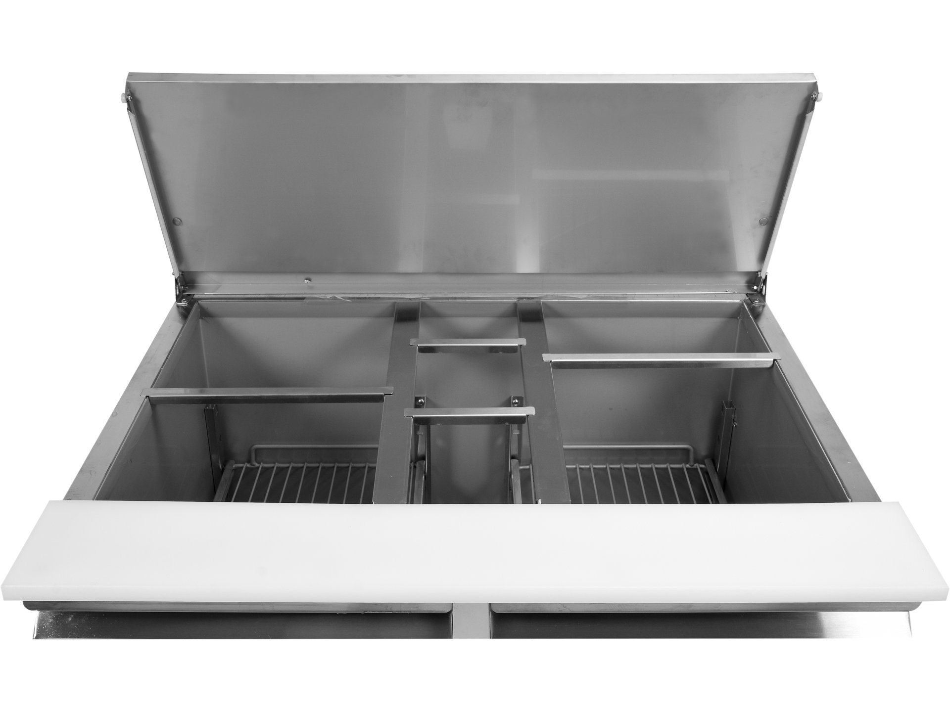 2 door refrigerated saladette counter
