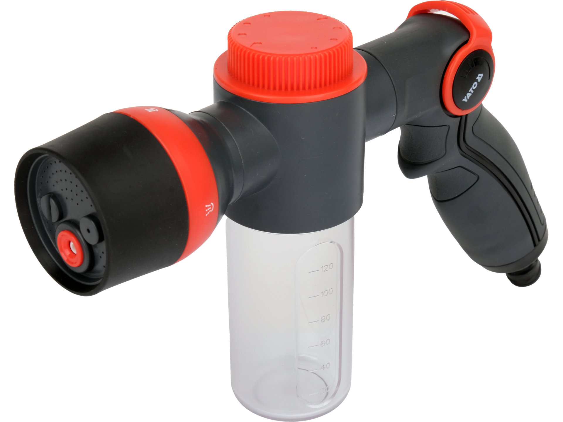 Spray gun with dispenser