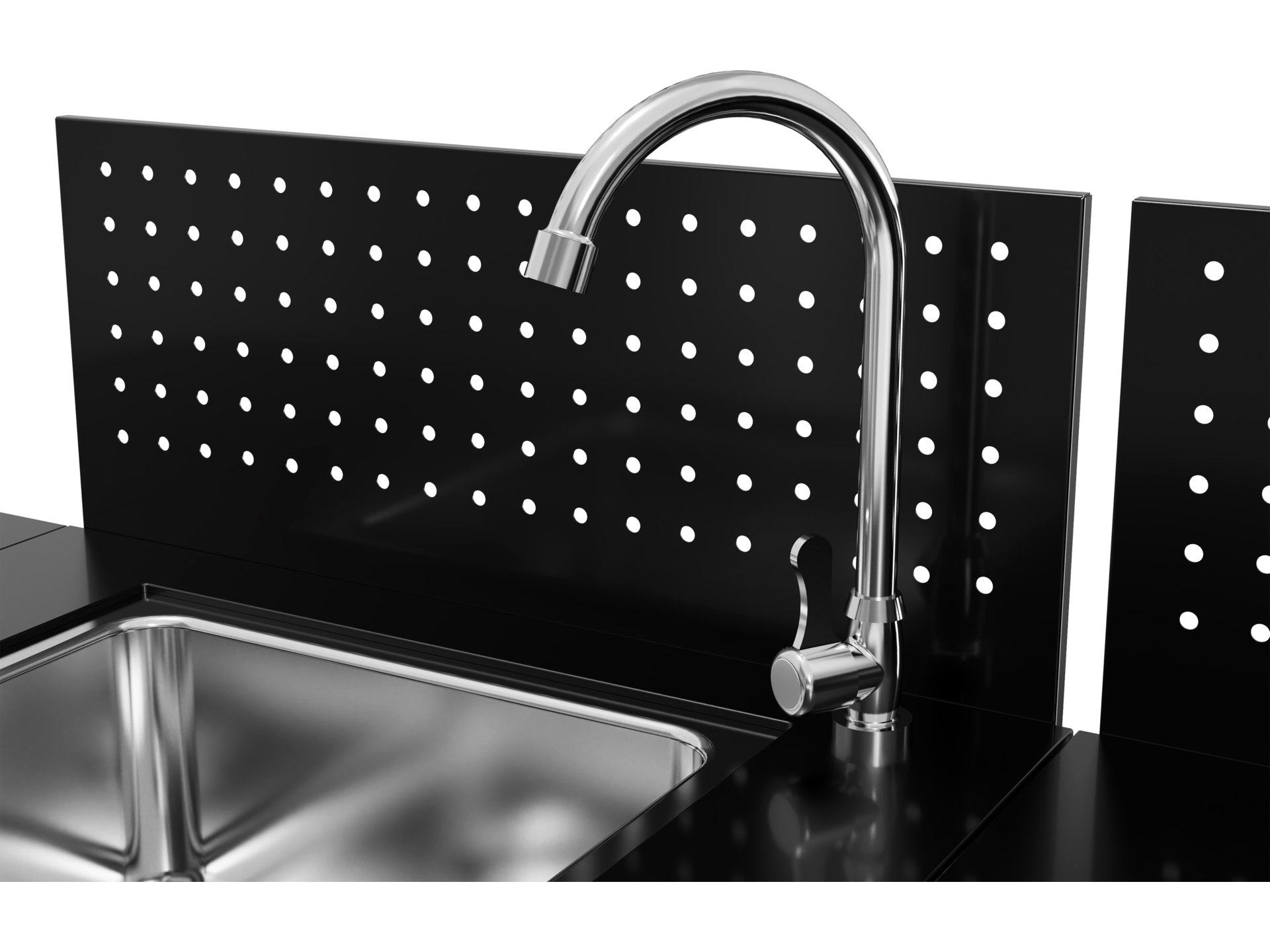 Modular cabinet with sink for gas grill