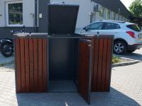 Konstrukcija atliekų konteineriams ir 3x240l su raktinėmis spynomis