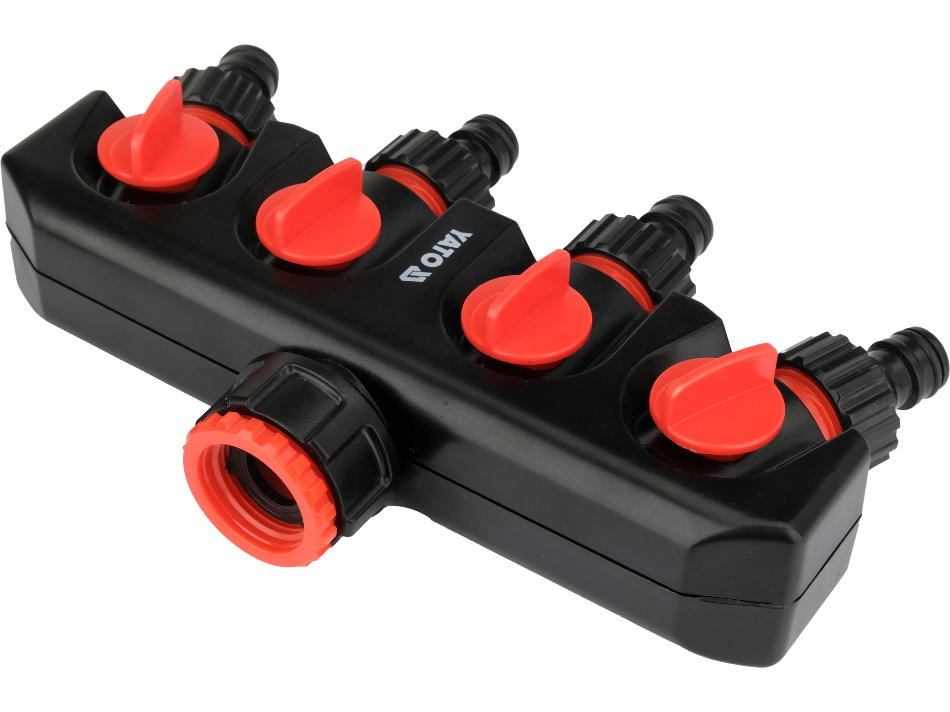 4-way tap connector with swivel