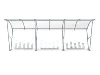 Velo nojume tikai segta, 15 velosipēdiem / 630 cm