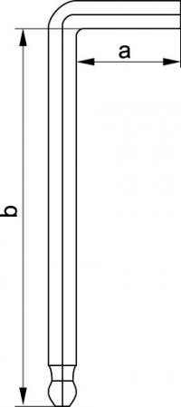 Seškanšu atslēga ar BALL, Extra Long 10.0 mm