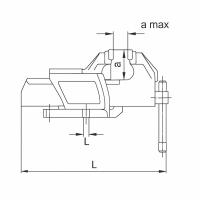 Pagriežamās Skrūvspīles 125 mm