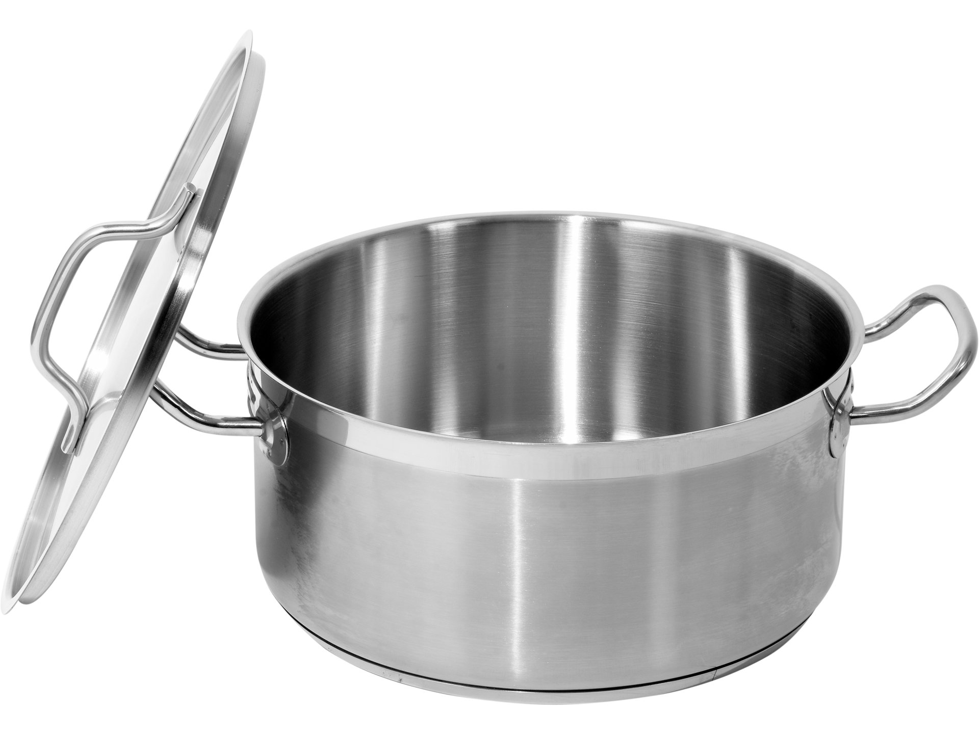 Low stockpot with lid