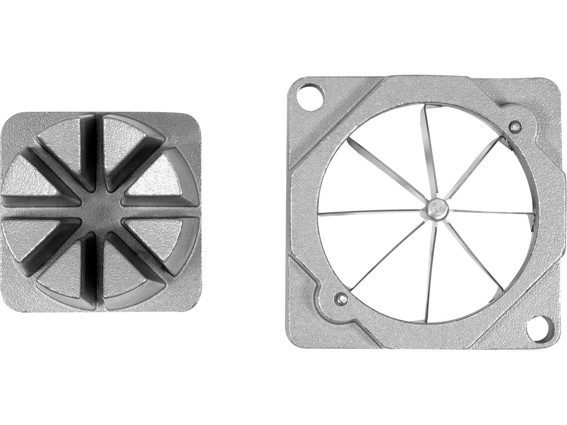Blade with pressing plate for french fry cutter