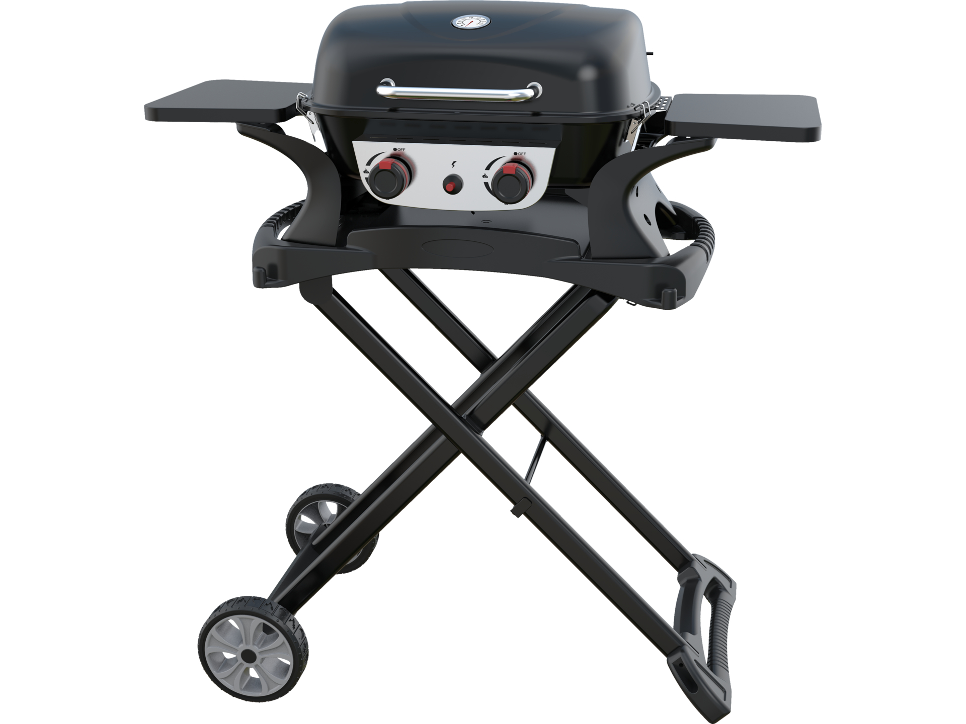 Folding trolley for gas grill