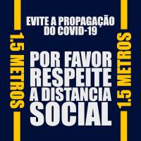 179C-PT-Déco Design™ Imperial COVID-19 Ievērojiet sociālo distancēšanos — portugāļu-Notrax COVID-19