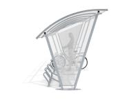 Velo nojume ar sānu sienām 15 velosipēdiem / 630 cm