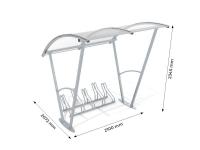 Velo nojume 5 velosipēdiem / 210 cm