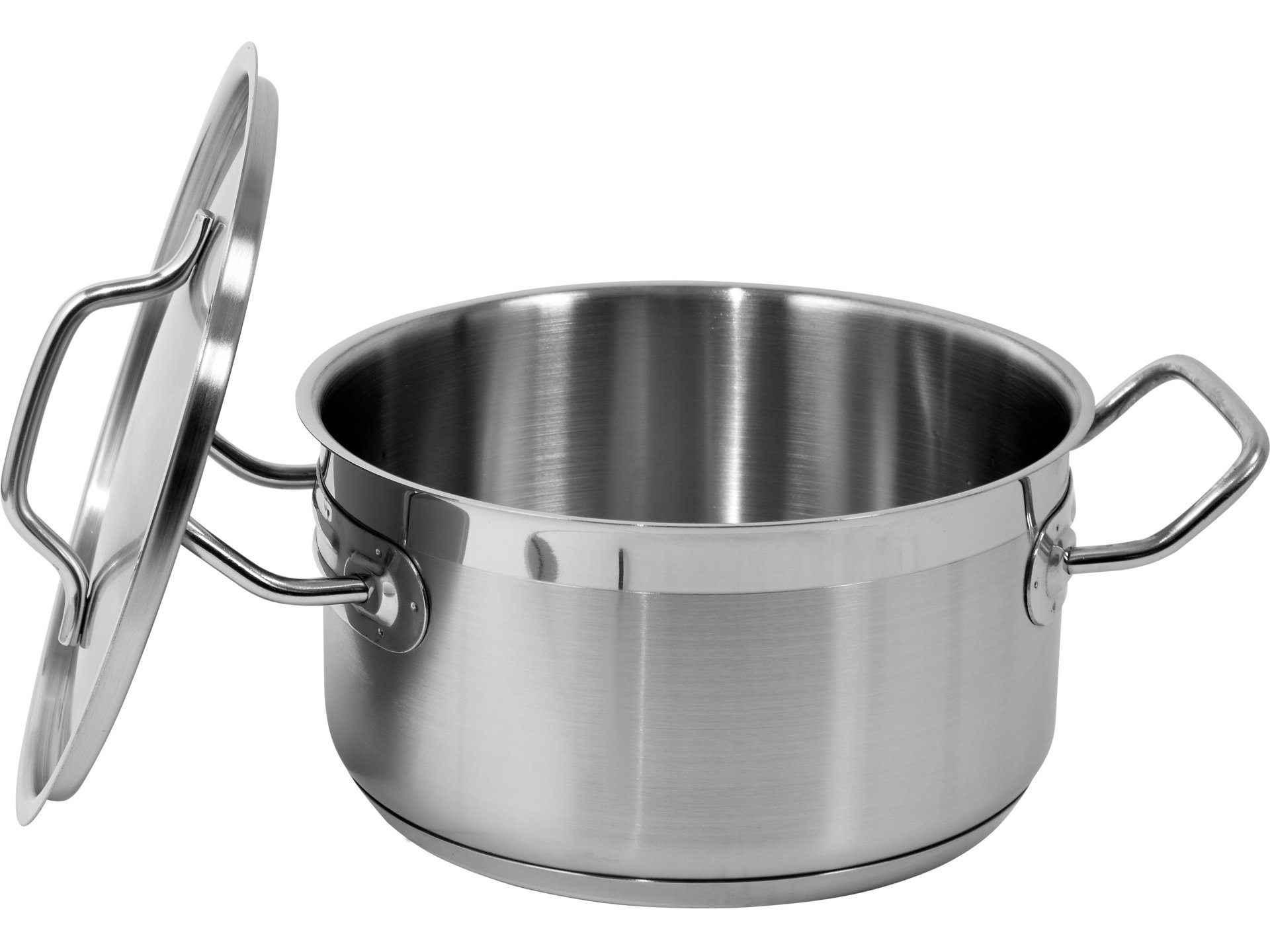 Low stockpot with lid