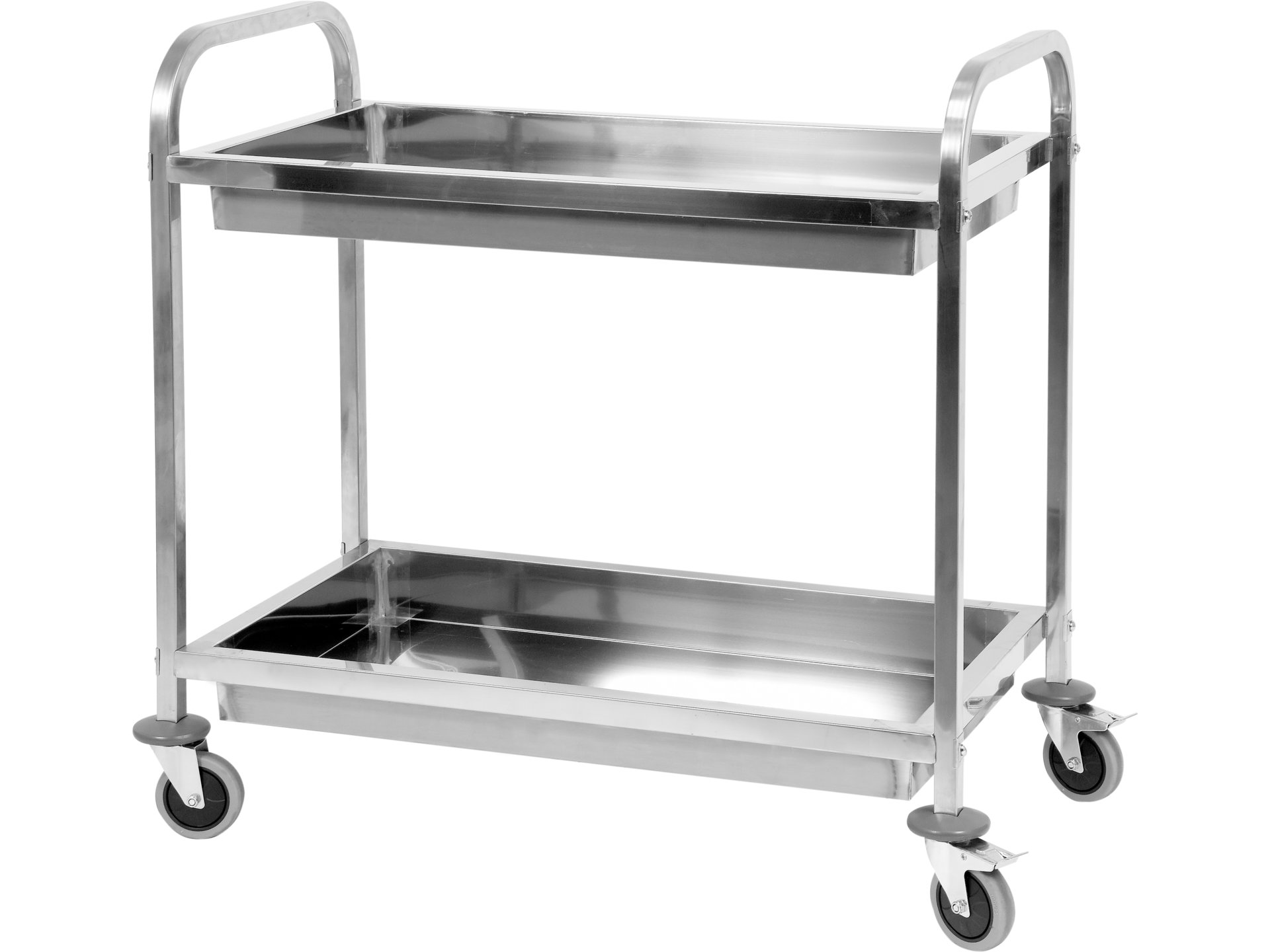 Service trolley 2-tiers, deep shelves