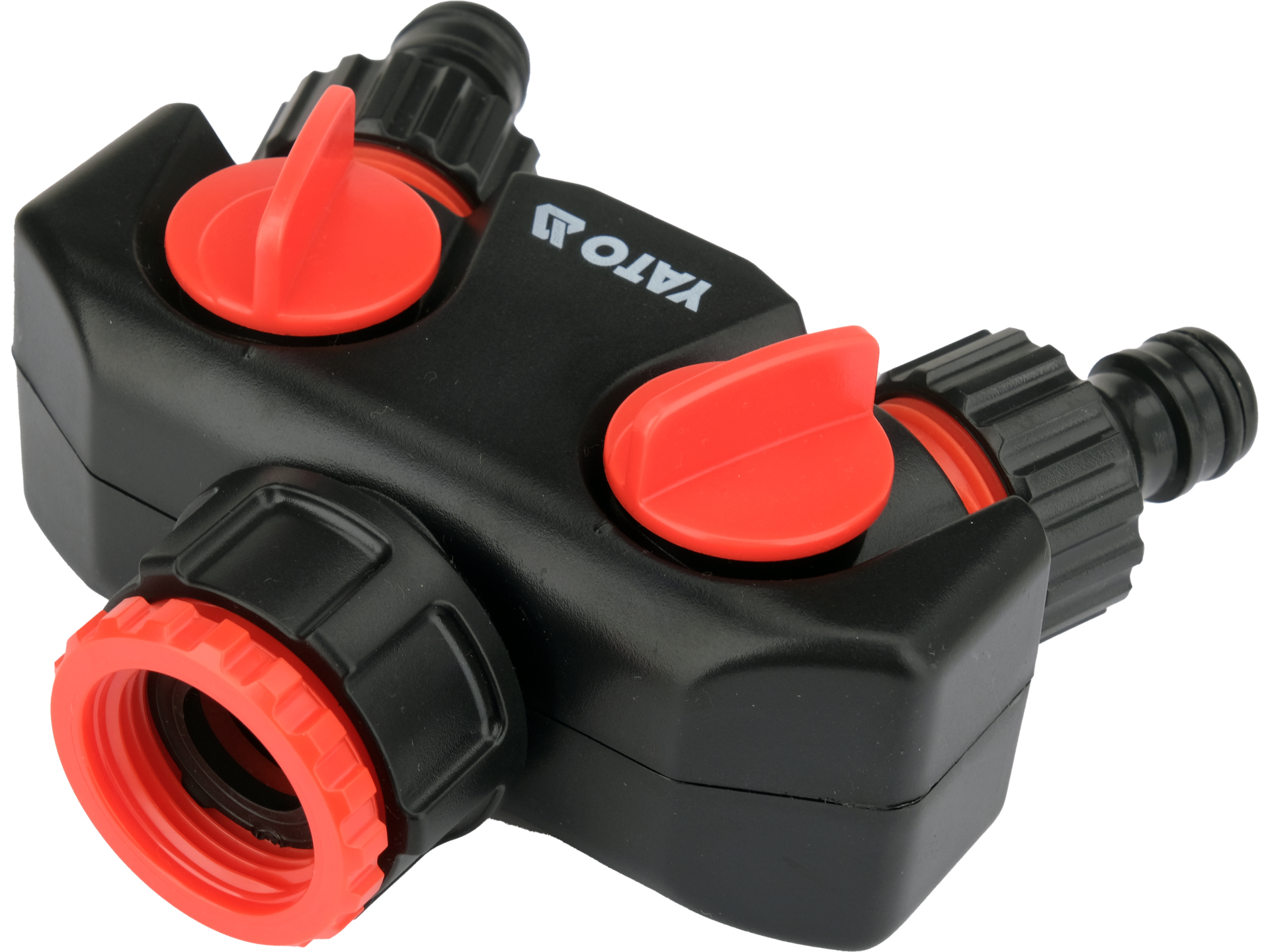 2-way tap connector with swivel