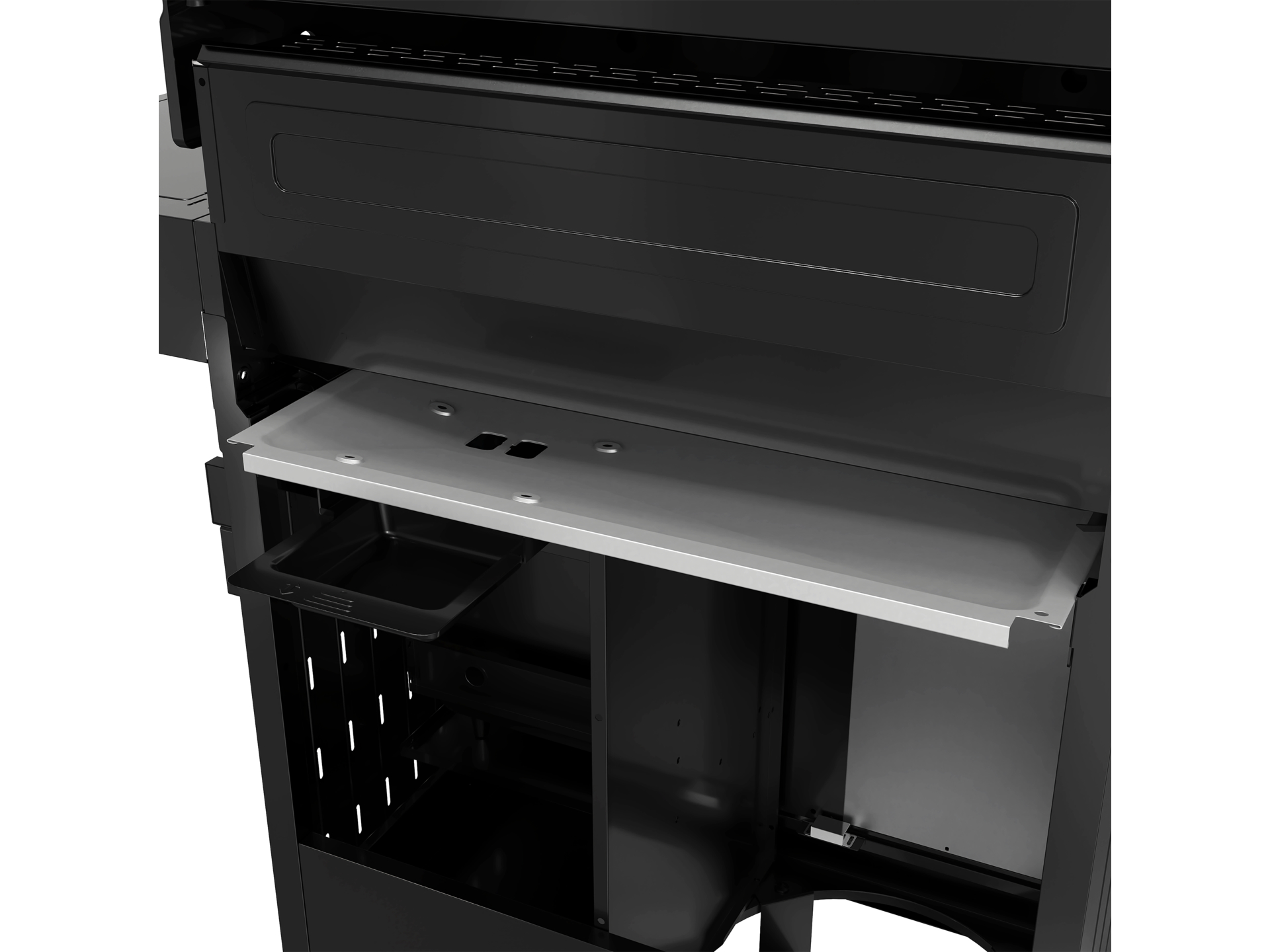 Gas grill with air fryer