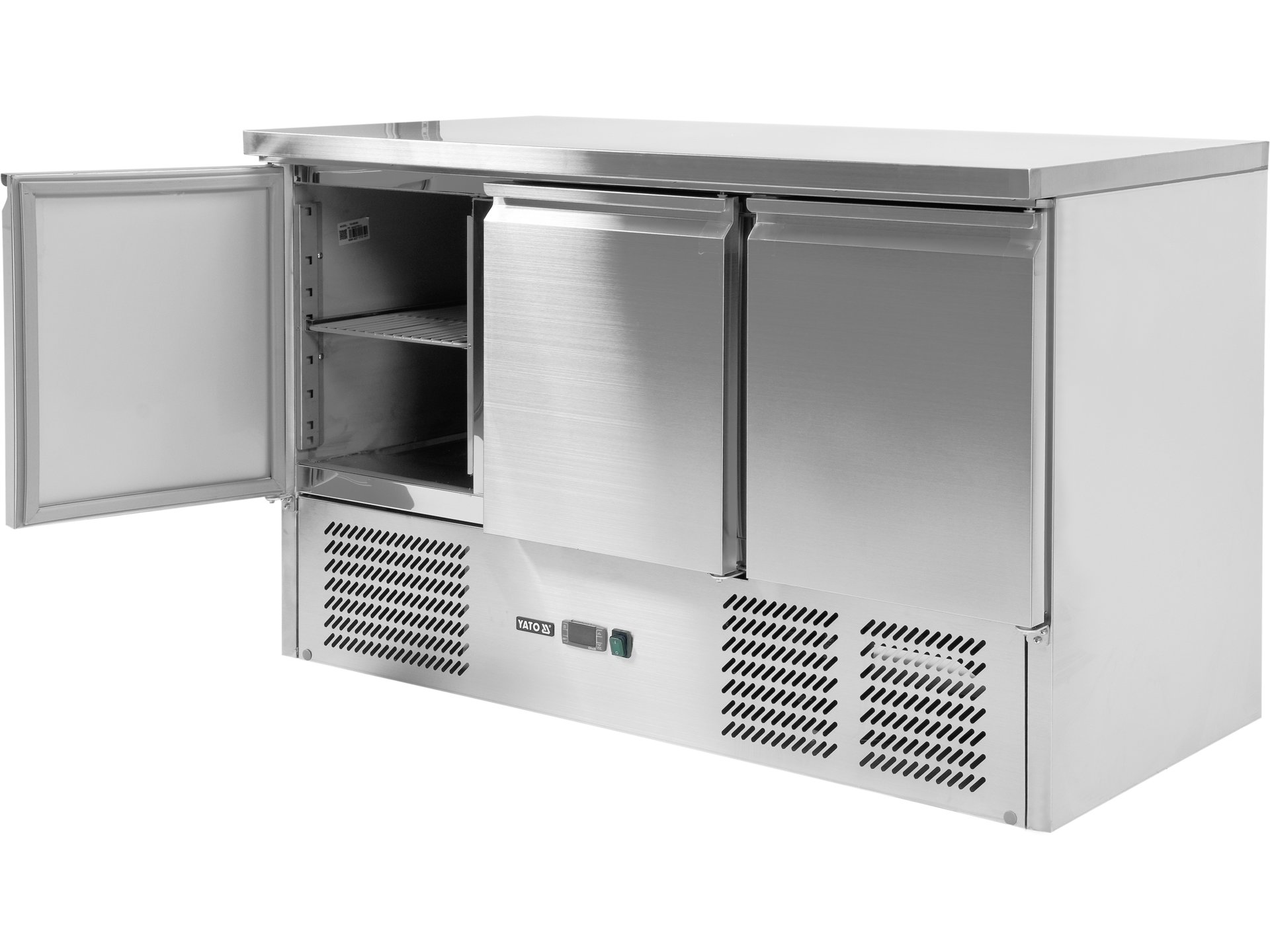 3 door refrigerated counter