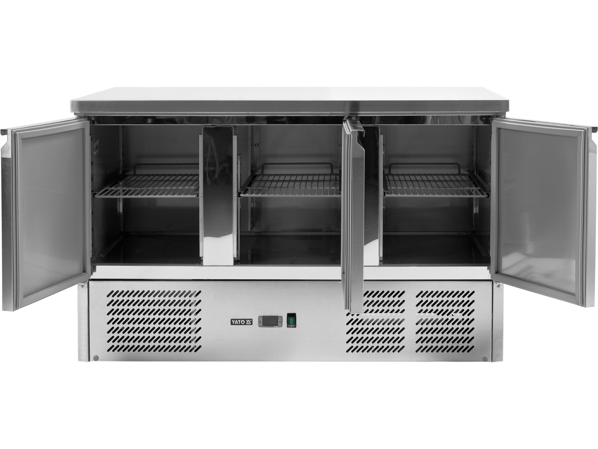 3 door refrigerated counter