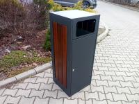 Solu komplekts ar atzveltni + puķu pods + atkritumu tvertne