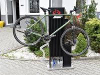 PREMIUM velosipēdu remonta stacija ar grīdas sūkni