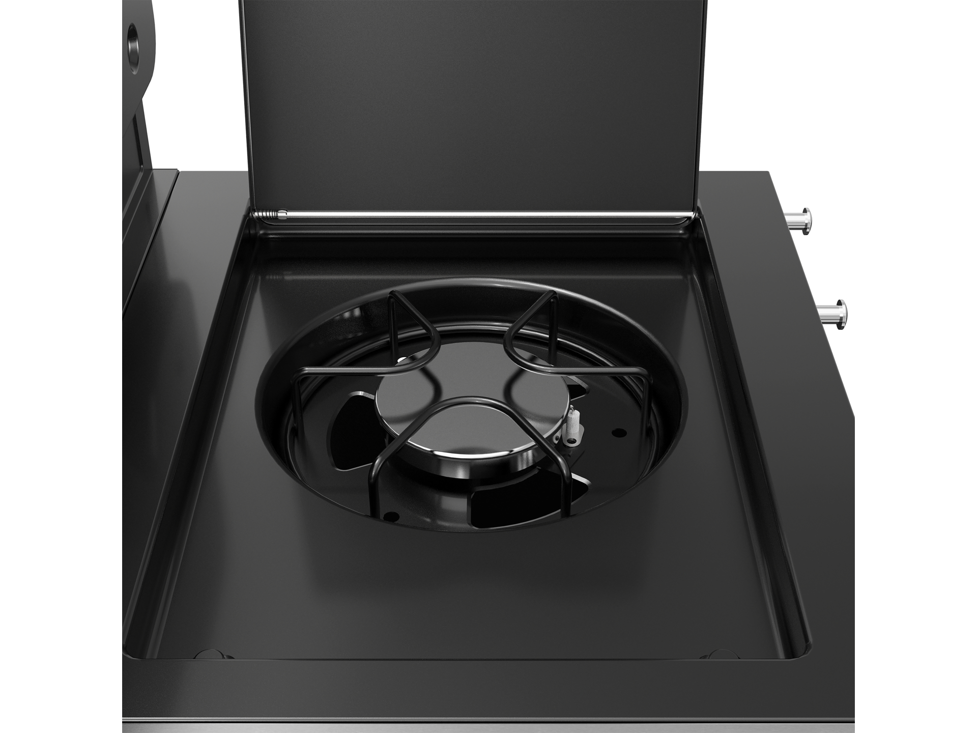 Gas grill with mini kitchen