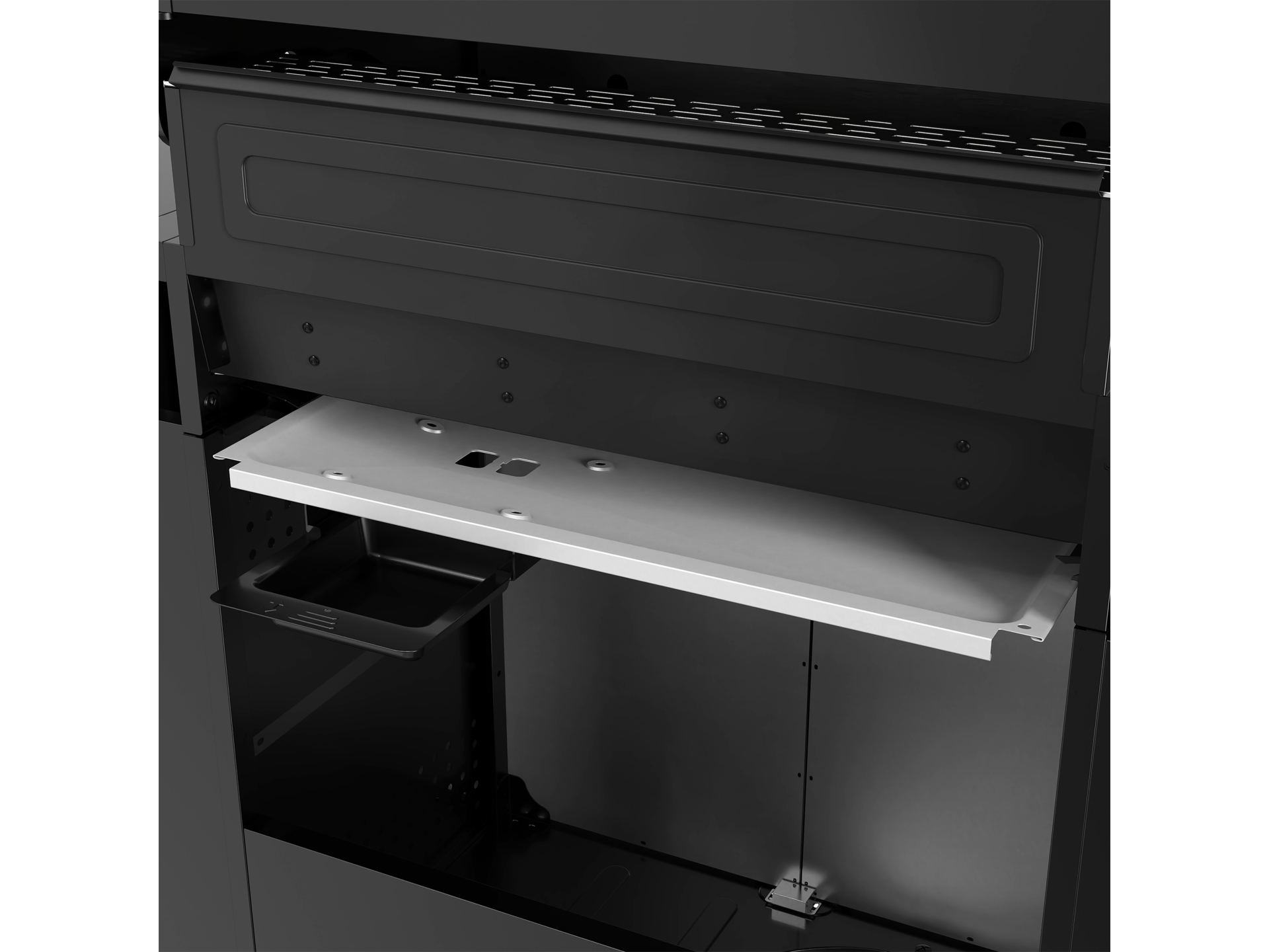 Gas grill with mini kitchen