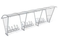 Velo nojume ar sānu sienām 15 velosipēdiem / 630 cm