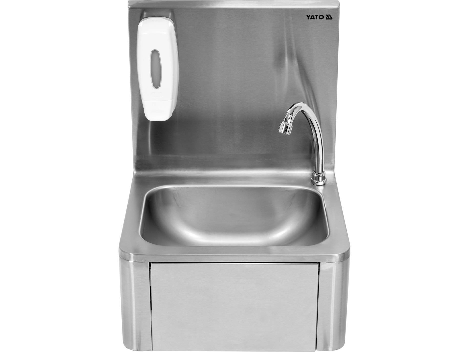 Knee-operated wash basin