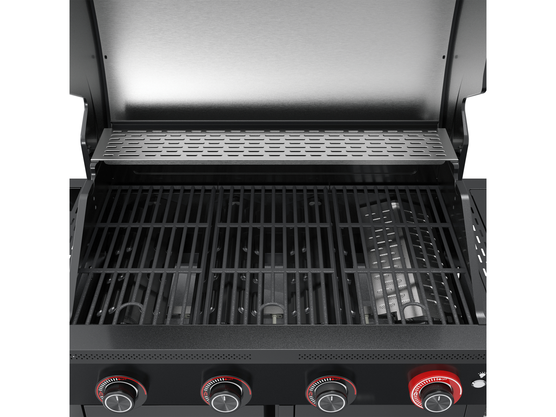 Gas grill with air fryer