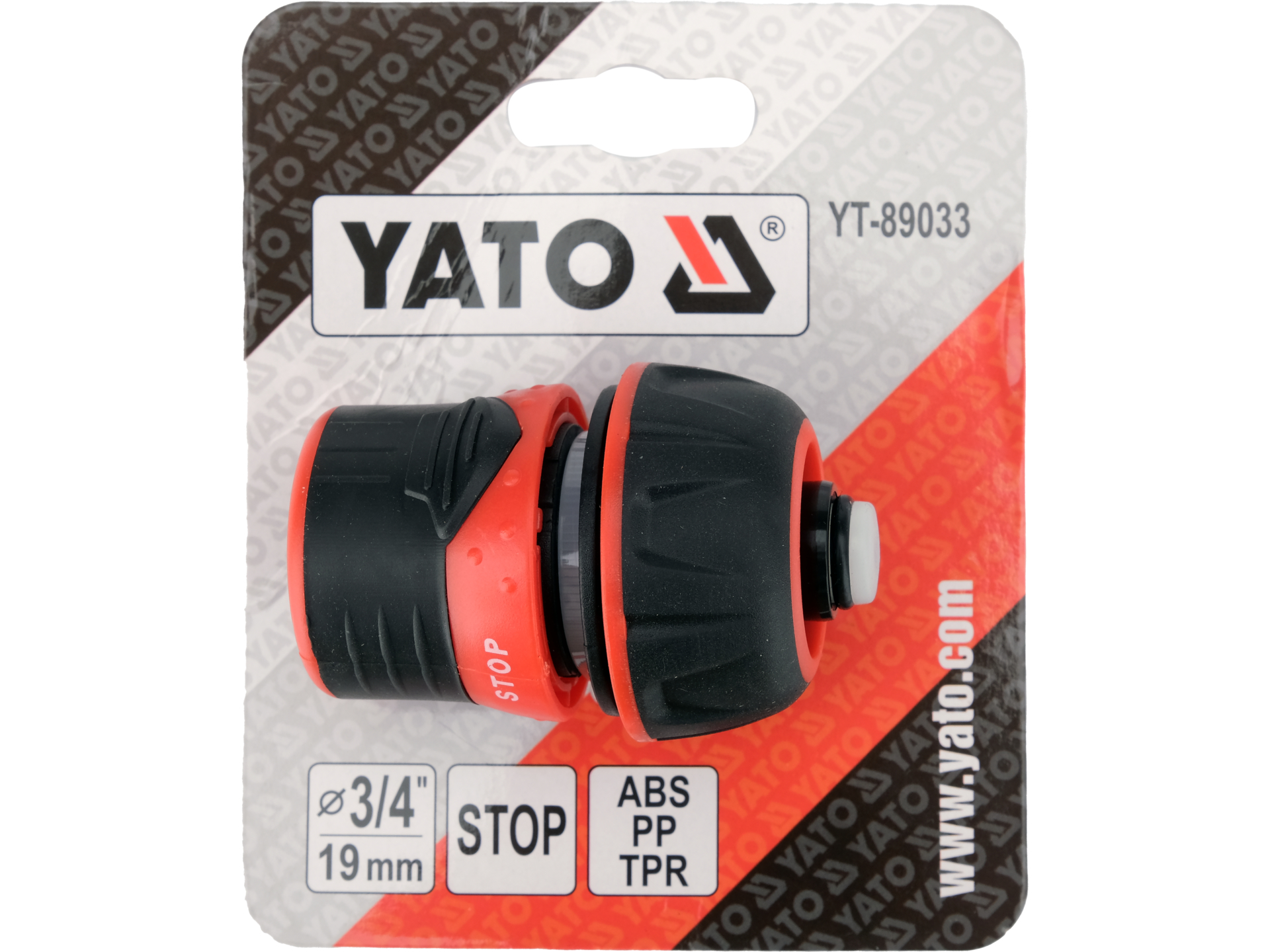 Waterstop hose connector with lock