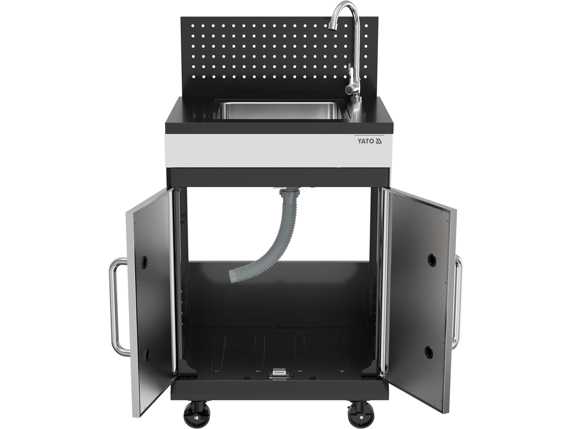 Modular cabinet with sink for gas grill