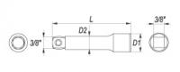 Pagarinātājs ar WOBBLE 3/8' 76 mm