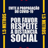 170C-PT-Déco Design™ mazgājams COVID-19, ievēro sociālo distancēšanos — portugāļu valoda — Notrax Re